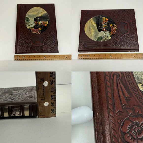 Vtg 1973 The Railroaders Hardcover Time Life Book The Old West Brown Filigree - Picture 3 of 11